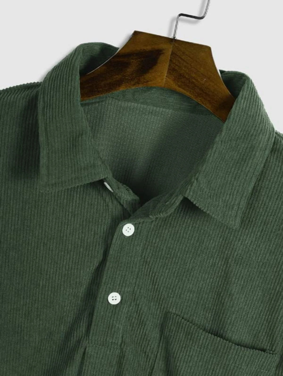 Yves - Men's Short Sleeve Corduroy Polo Shirt