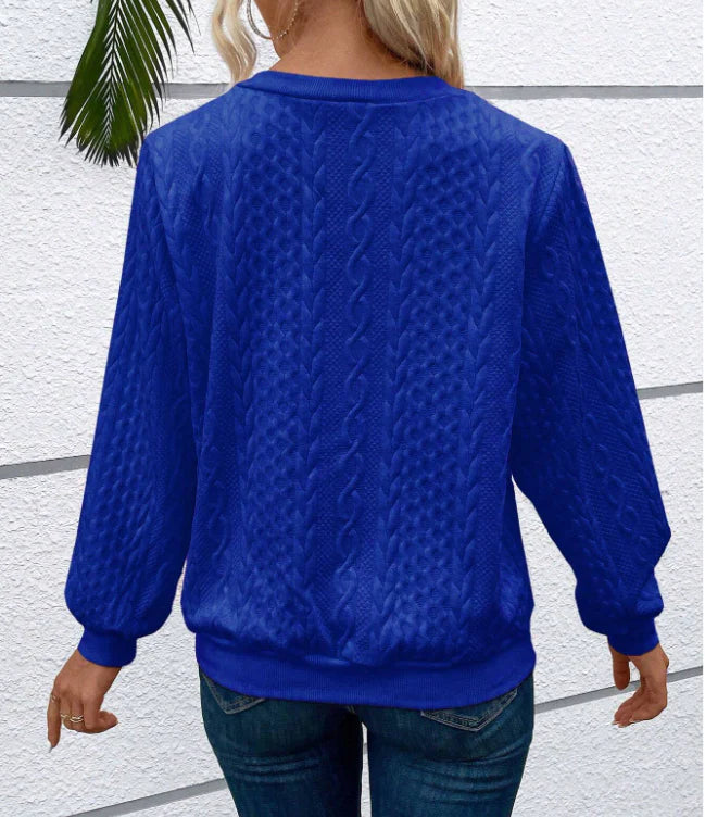 Sabine – Chic Cable Knit Zip-Up Sweater