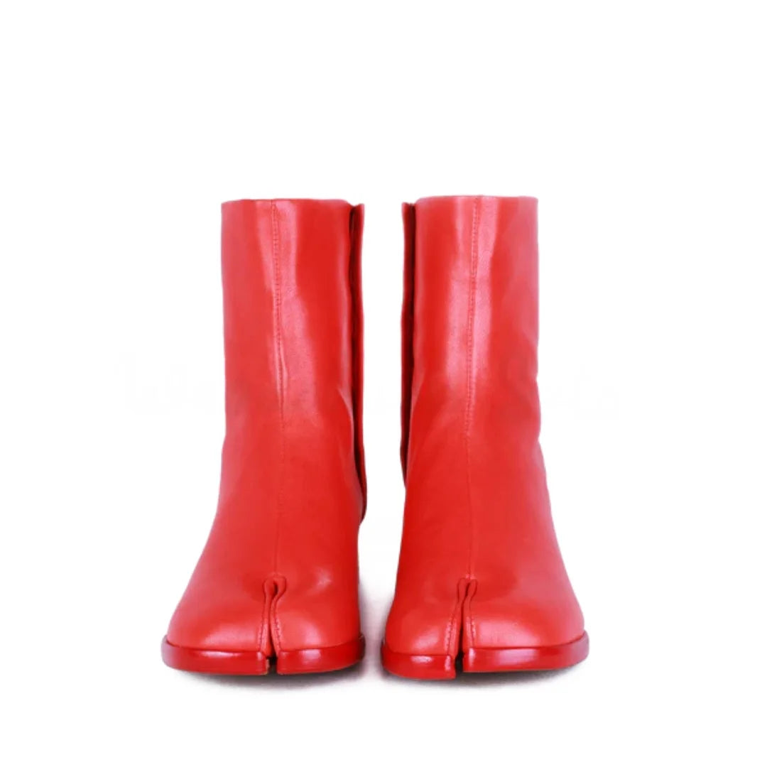 Clémentine Split-Toe Leather Boots