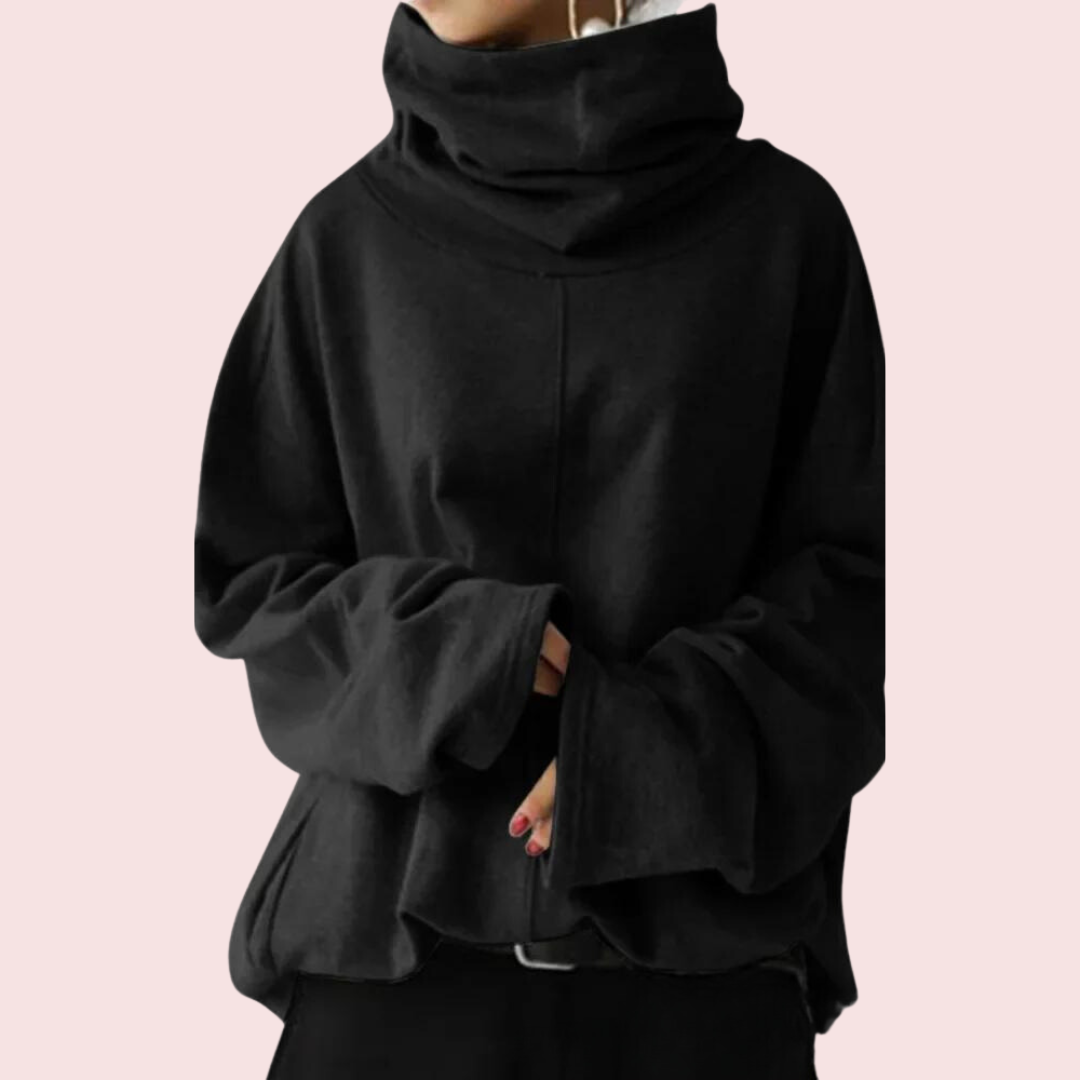 Kjellfrid - Hoodie with a High Collar