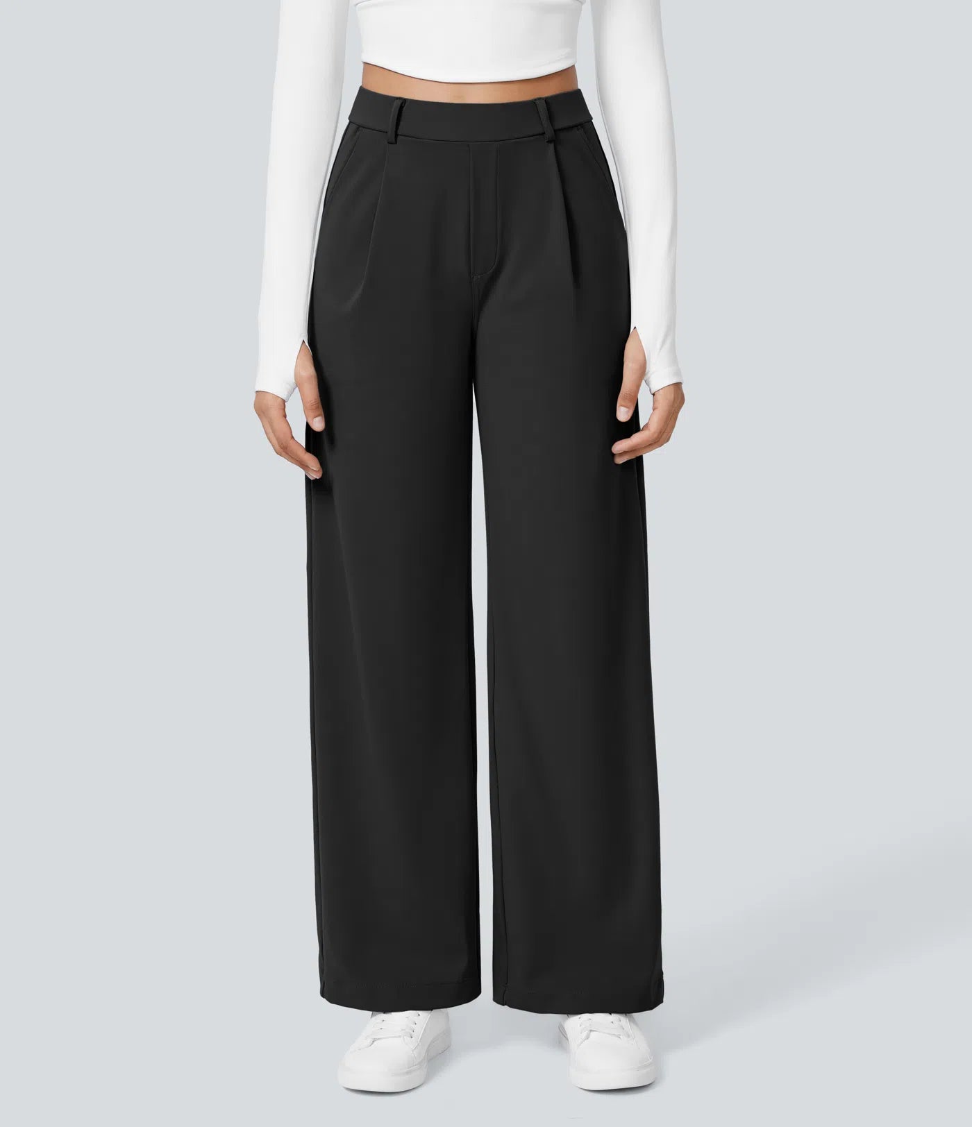 Aela – Sleek High Waist Wide Leg Trousers