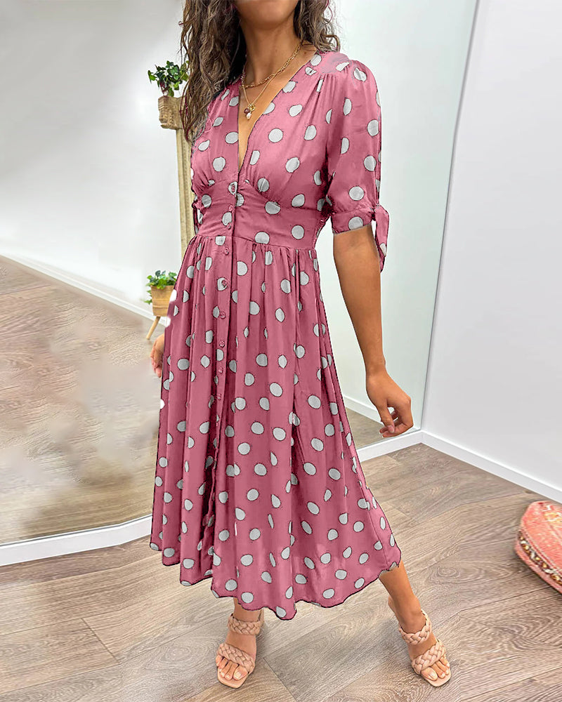 DAISY | ELEGANT DRESS WITH MODERN POLKA DOTS
