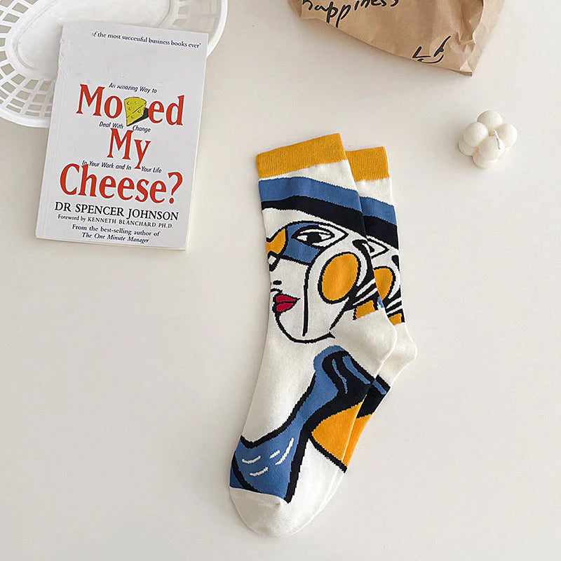 Vivienne – Artistic Abstract Casual Socks