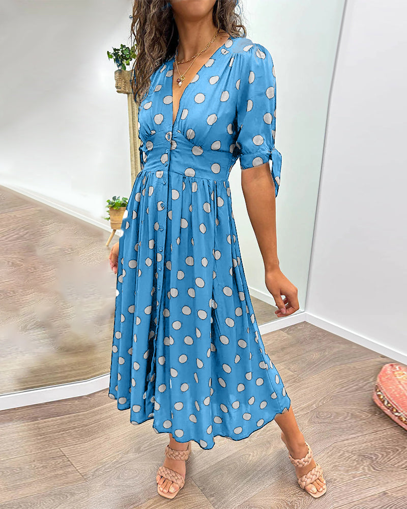 DAISY | ELEGANT DRESS WITH MODERN POLKA DOTS