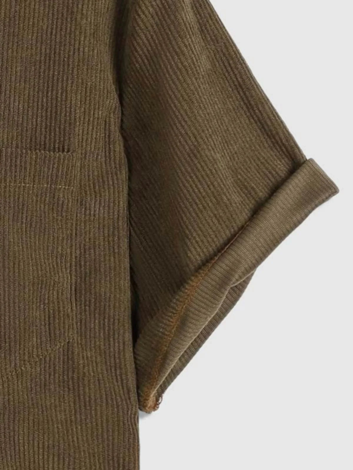 Yves - Men's Short Sleeve Corduroy Polo Shirt