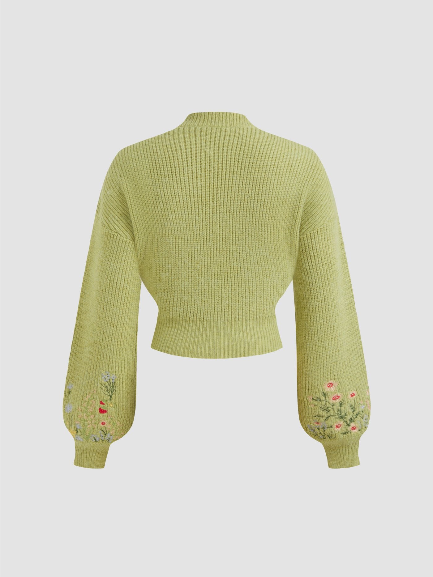 Éloïse – Embroidered Knit Crop Sweater