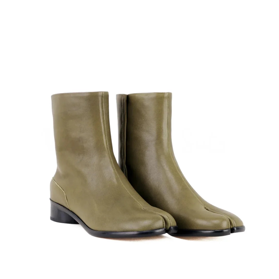 Clémentine Split-Toe Leather Boots
