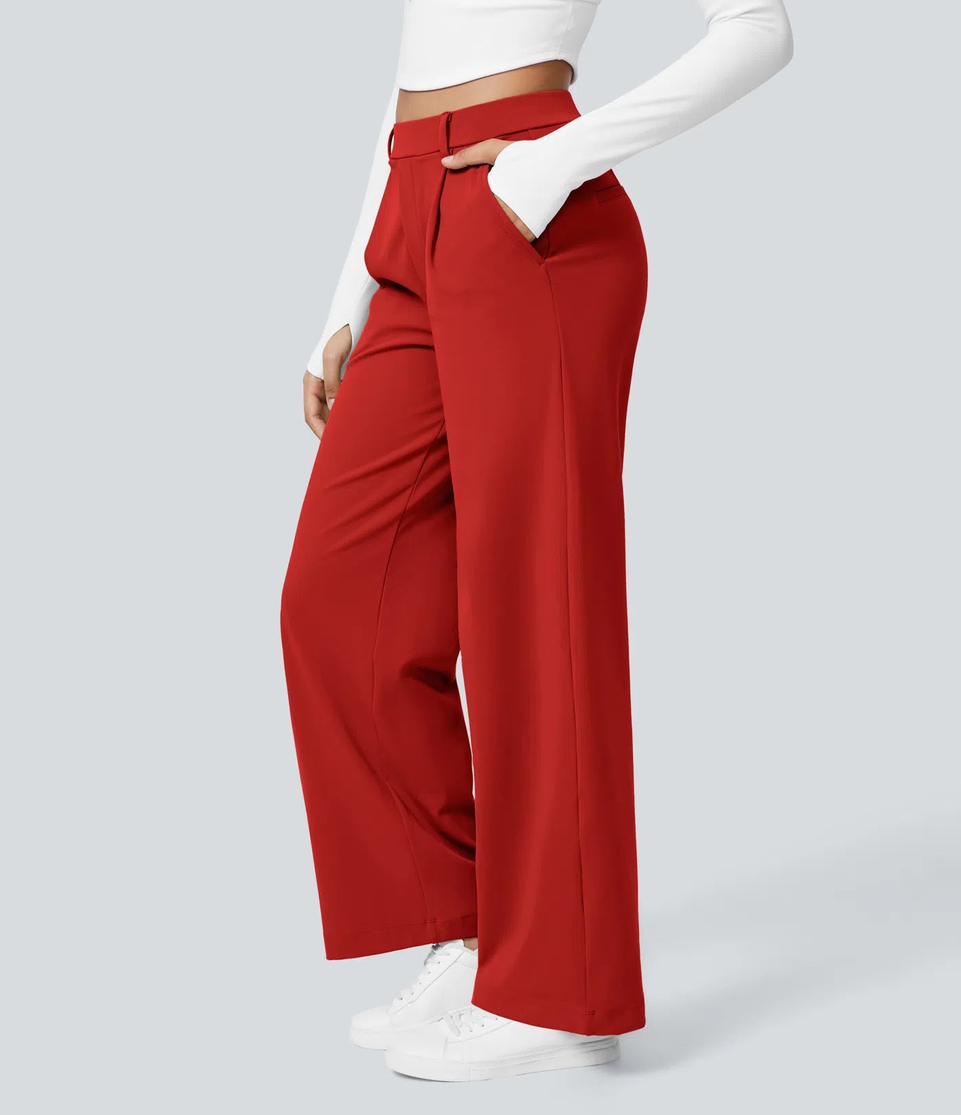 Aela – Sleek High Waist Wide Leg Trousers