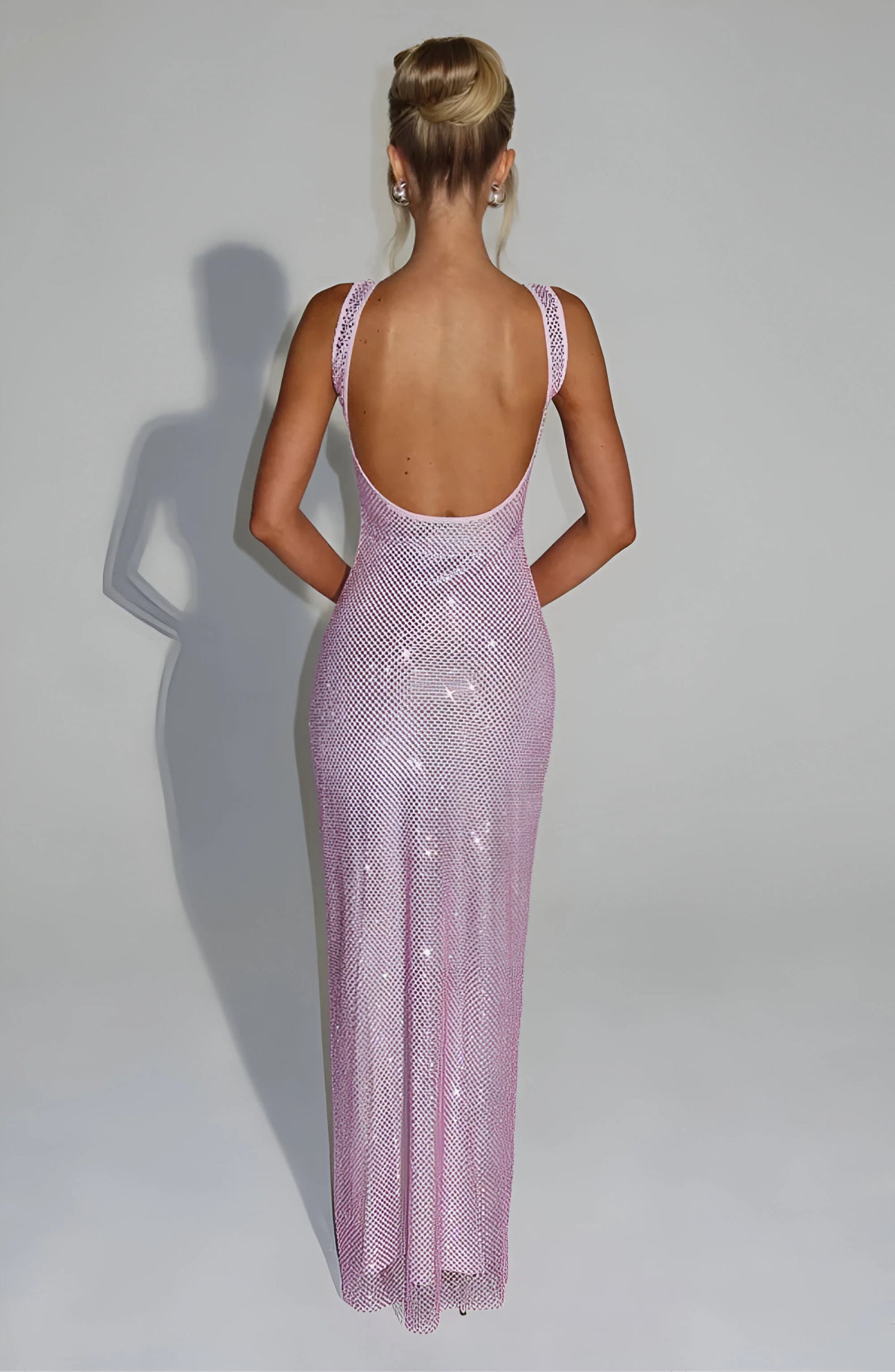 Celestia Sparkle Mesh Maxi Dress