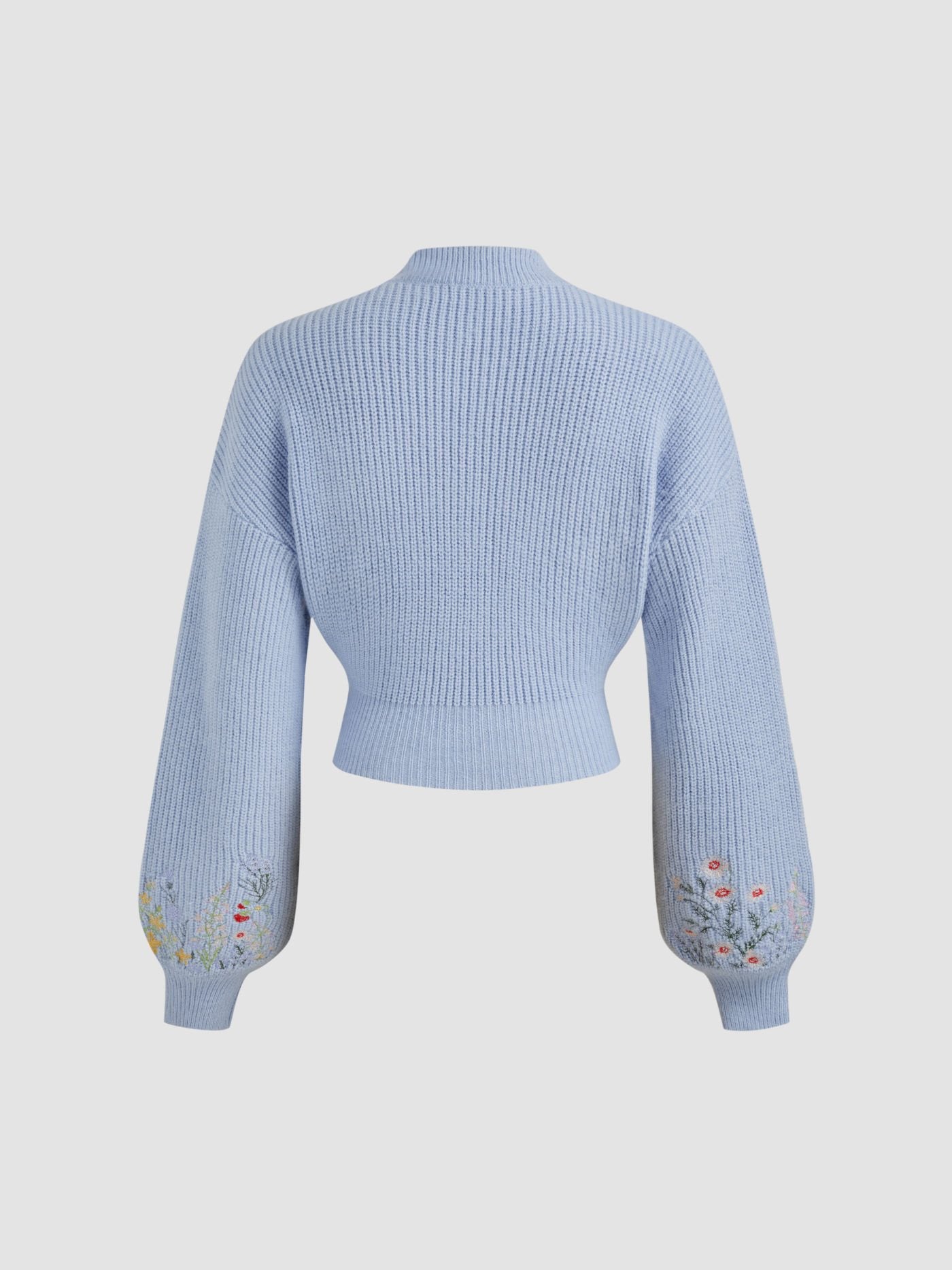 Éloïse – Embroidered Knit Crop Sweater