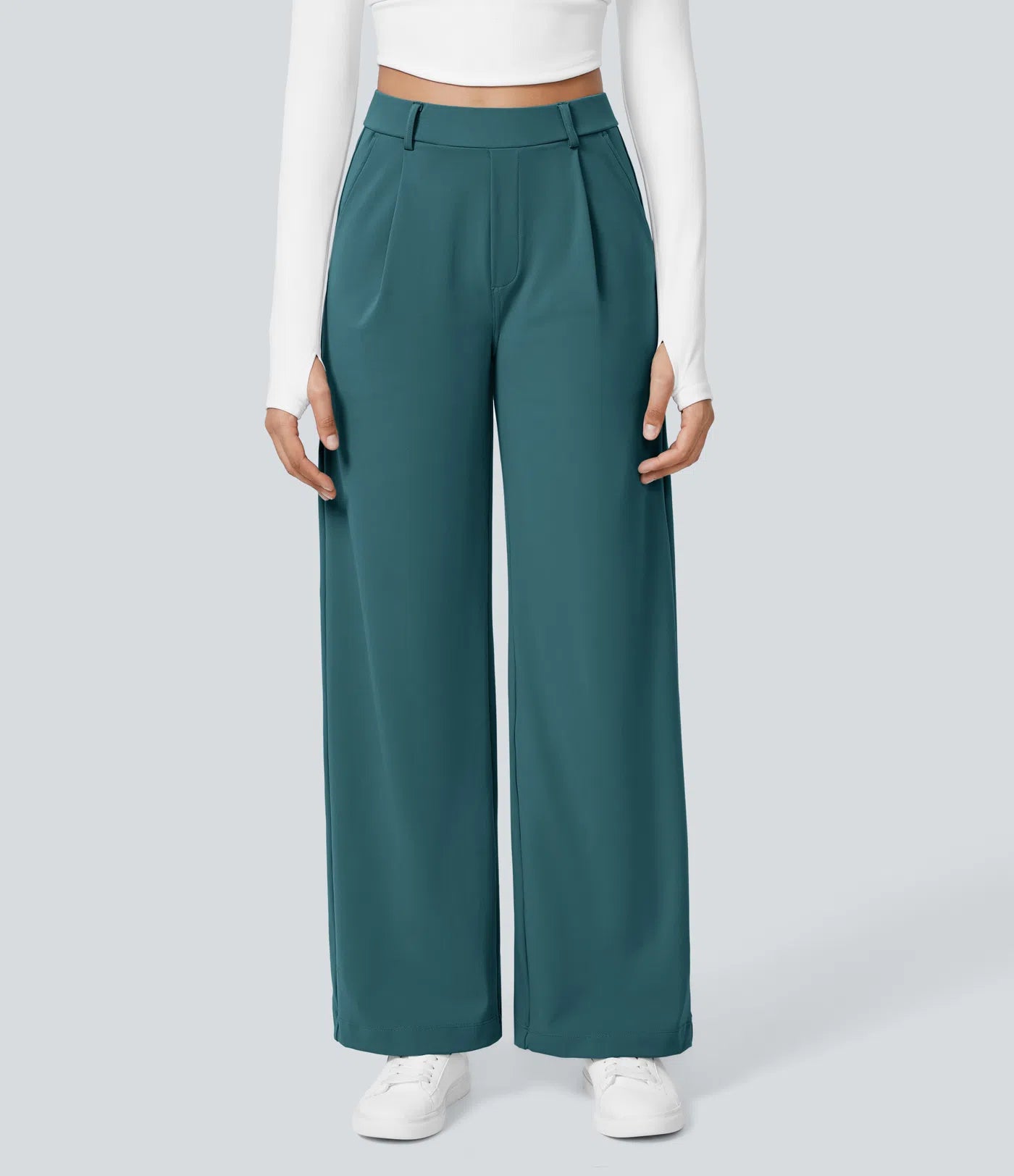 Aela – Sleek High Waist Wide Leg Trousers