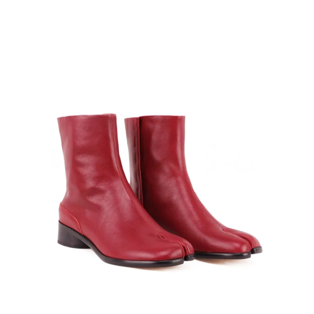 Clémentine Split-Toe Leather Boots