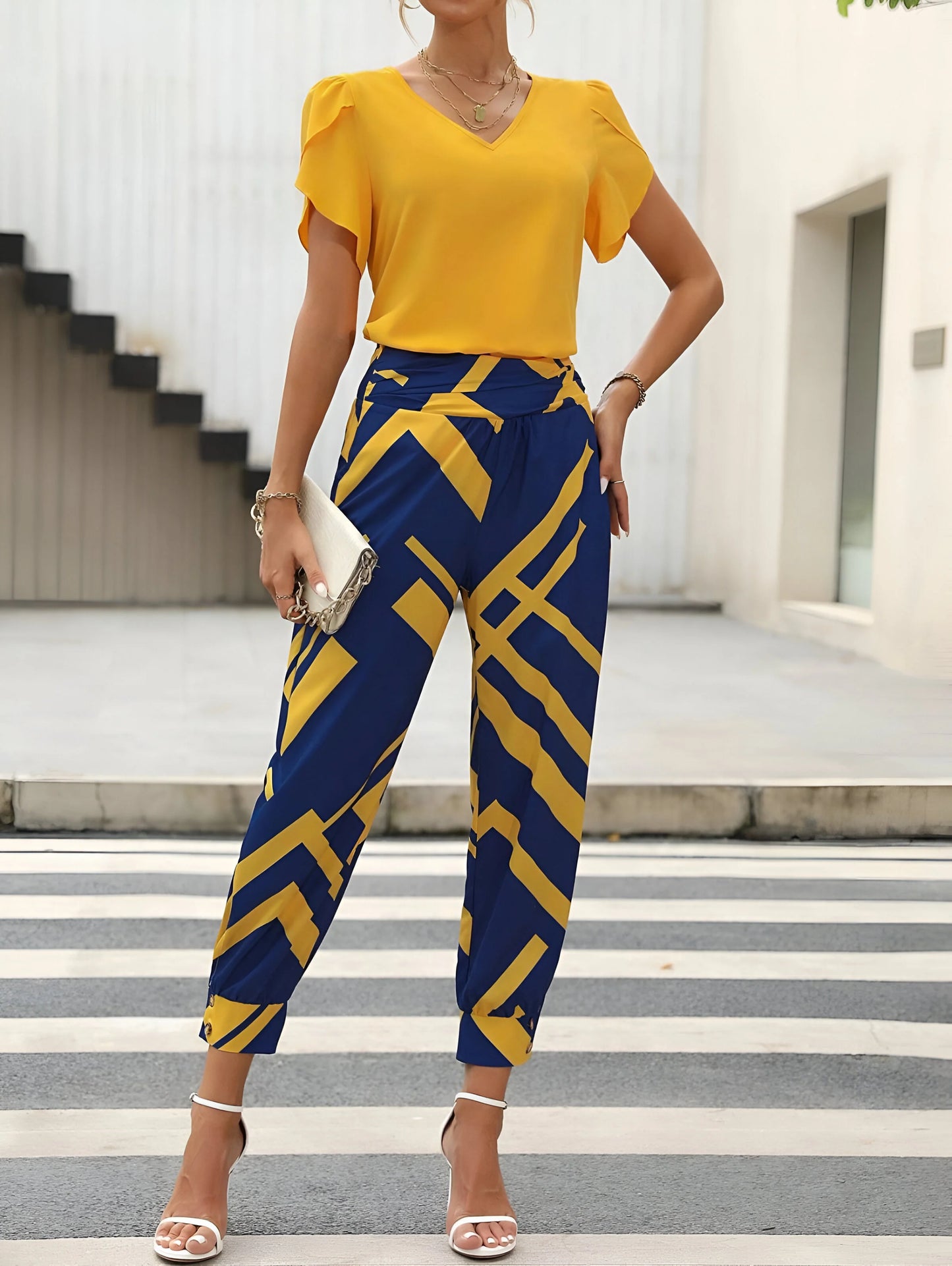 Geneviève - 2 piece Blouse and Pants limited edition set