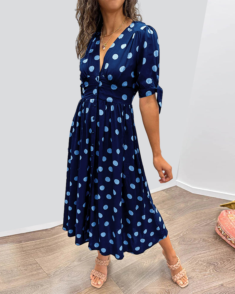 DAISY | ELEGANT DRESS WITH MODERN POLKA DOTS