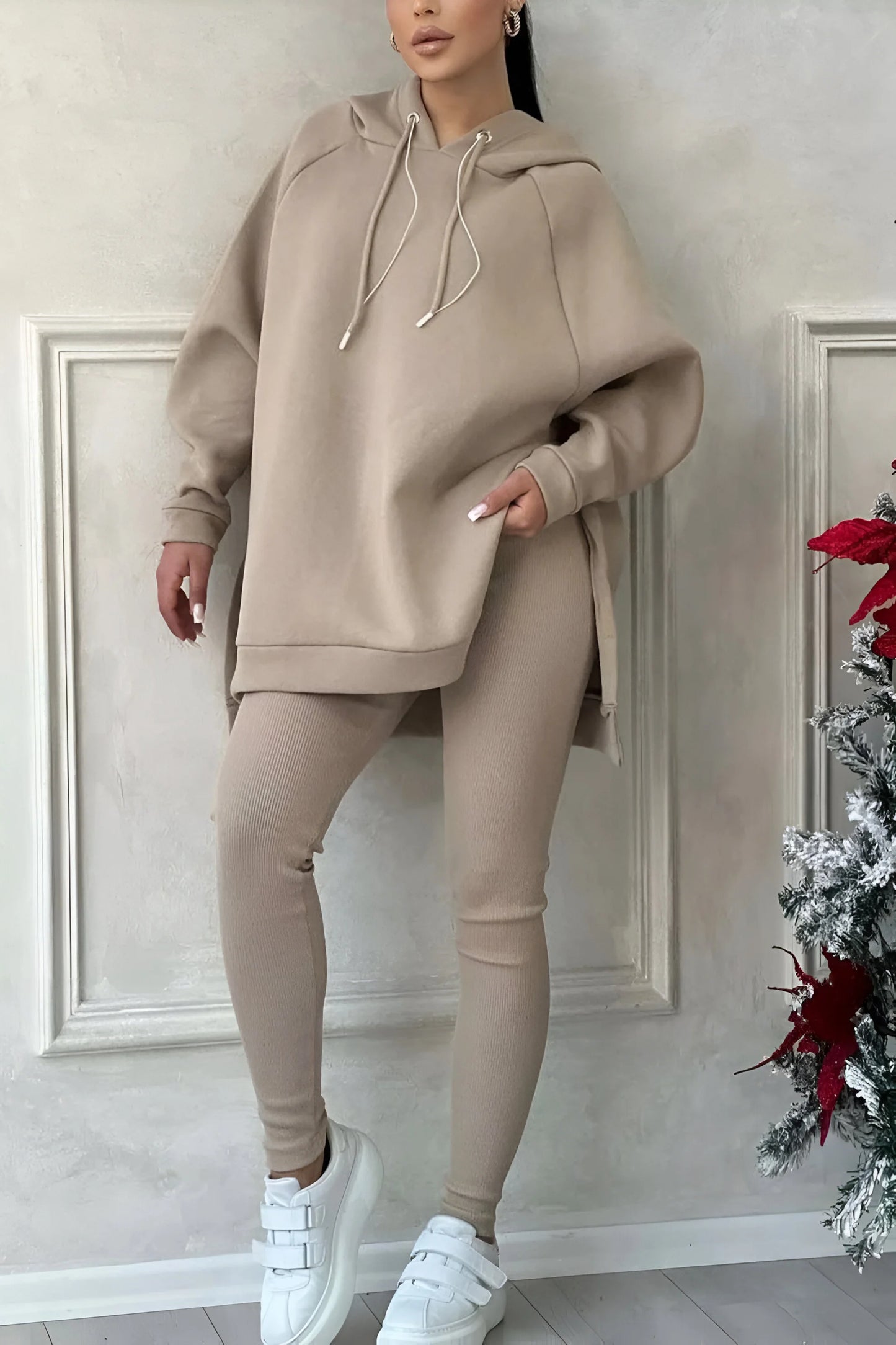 Sophie - Slit Hem Hoodie & Jogger Set