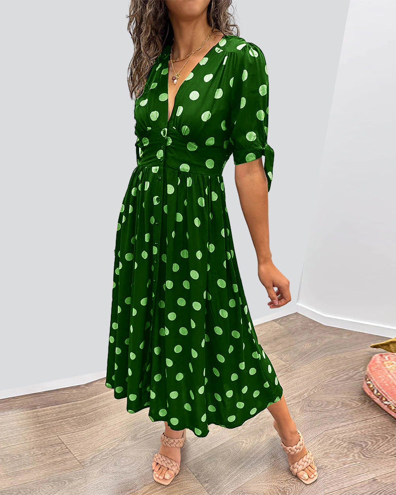 DAISY | ELEGANT DRESS WITH MODERN POLKA DOTS