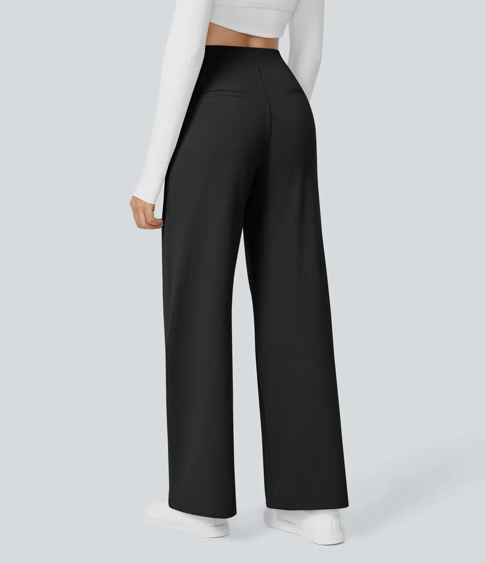 Aela – Sleek High Waist Wide Leg Trousers