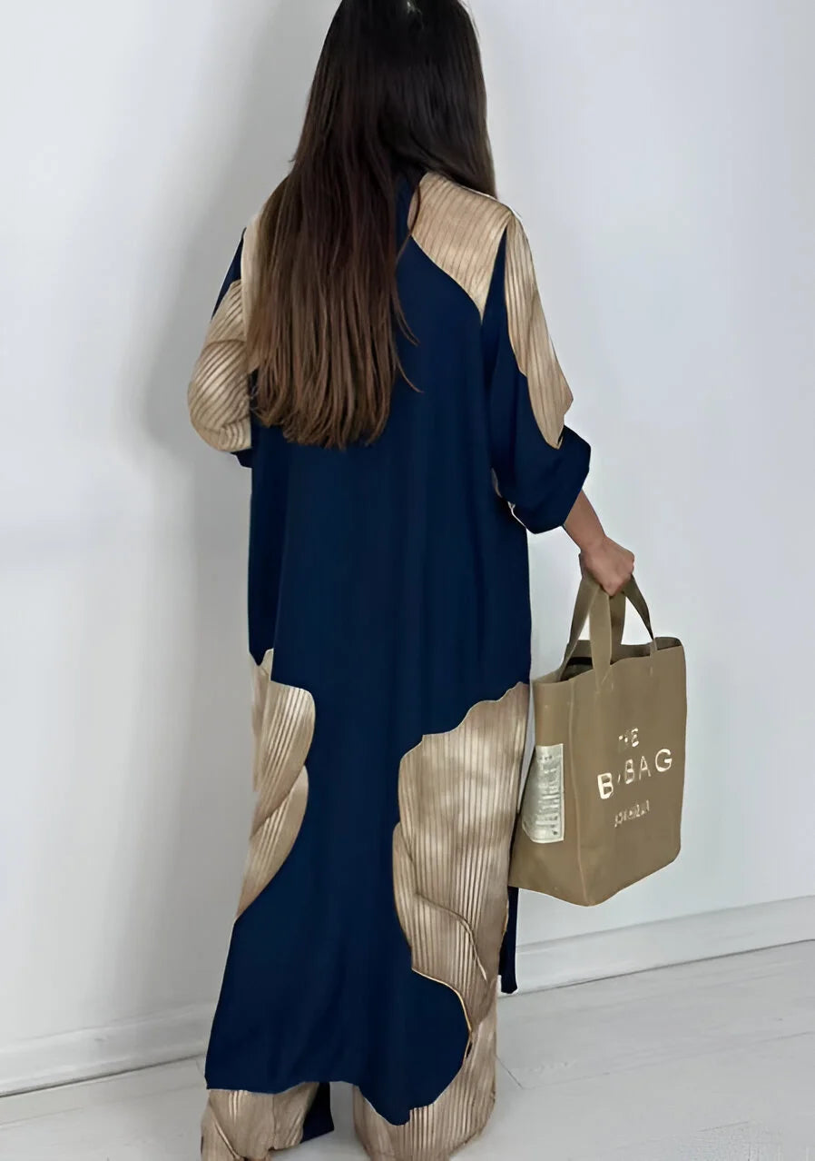 Élodie Elegant Printed Top and Pants Set