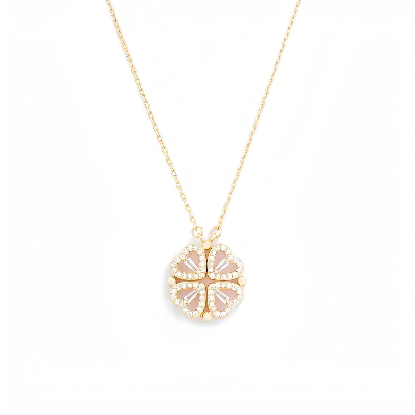 Celesta Clover Heart Pendant Necklace