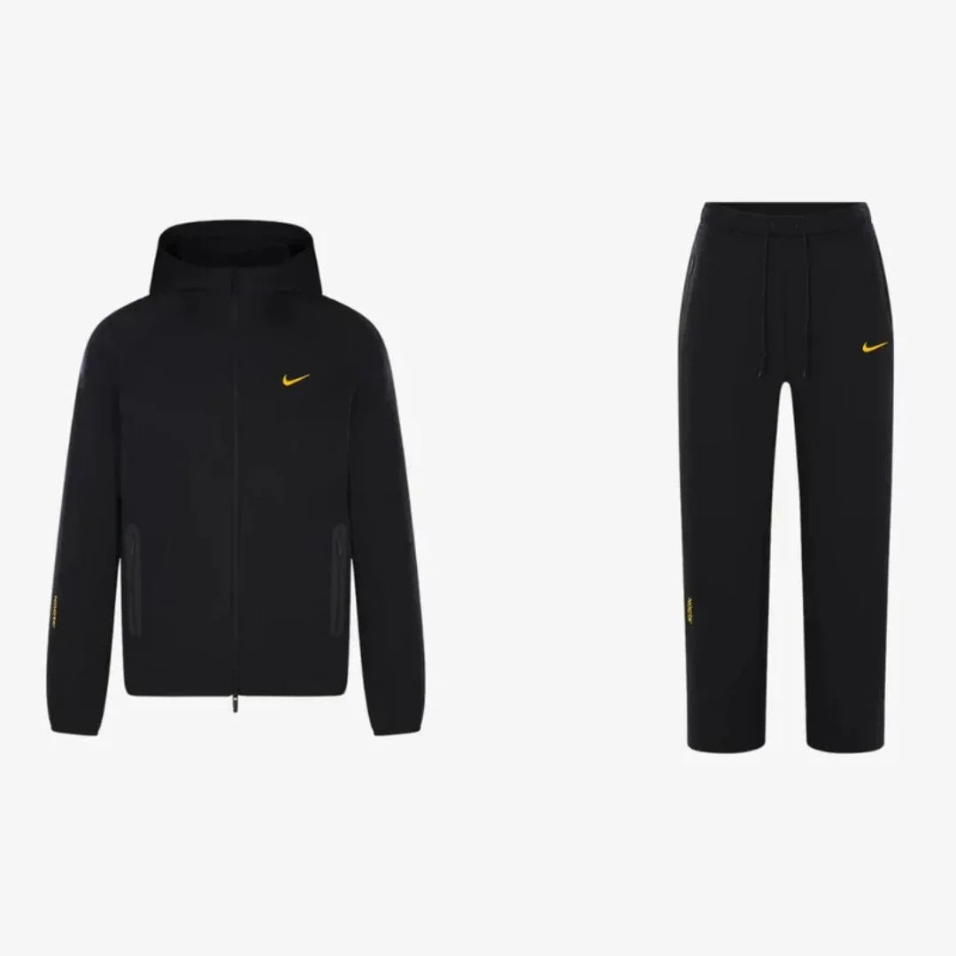 Thierry – Black Zip-Up Hooded Tracksuit Set