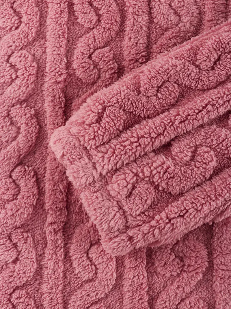 Strzeżymira - Fuzzy Casual Set with Sweater and Pants