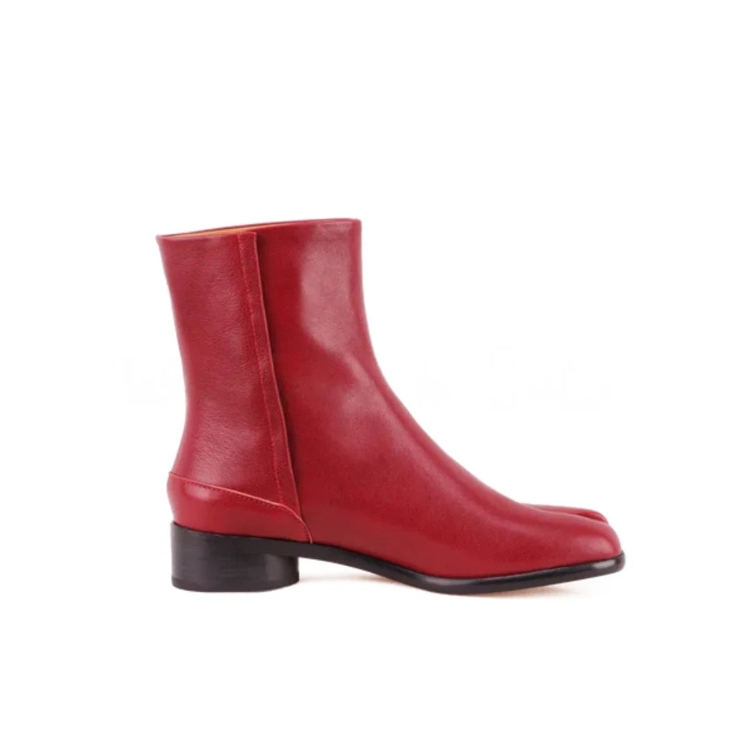 Clémentine Split-Toe Leather Boots
