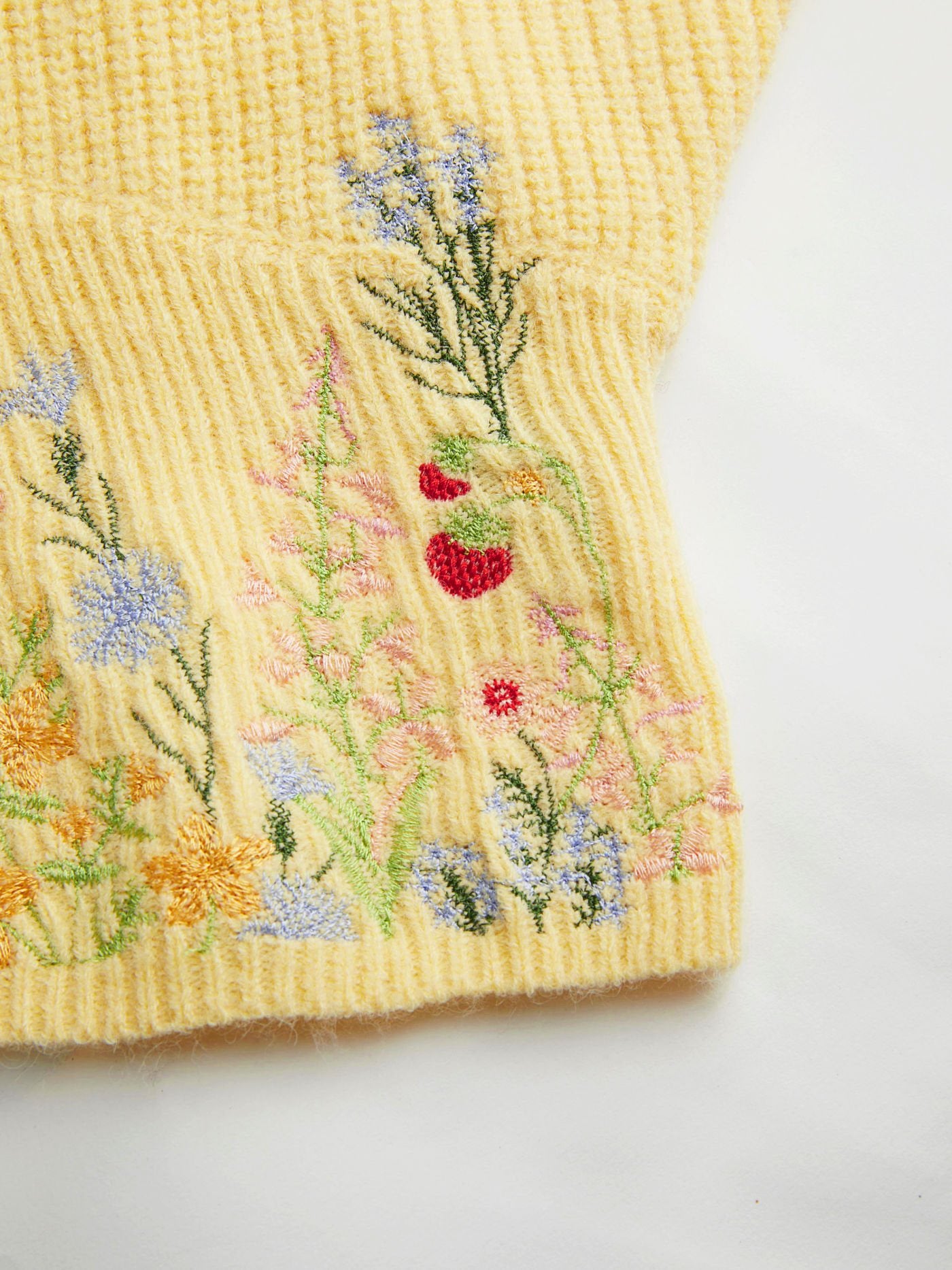Éloïse – Embroidered Knit Crop Sweater