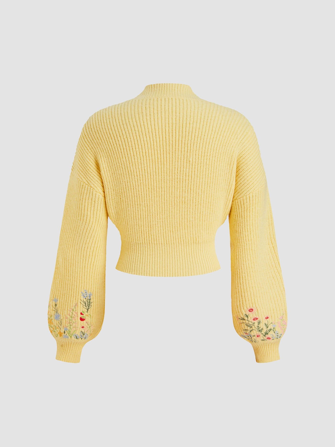 Éloïse – Embroidered Knit Crop Sweater