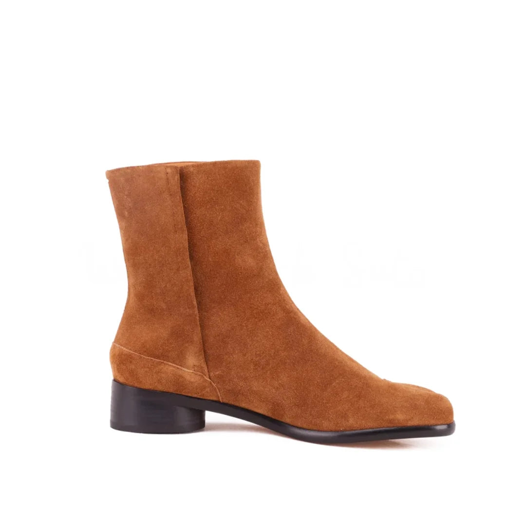 Clémentine Split-Toe Leather Boots