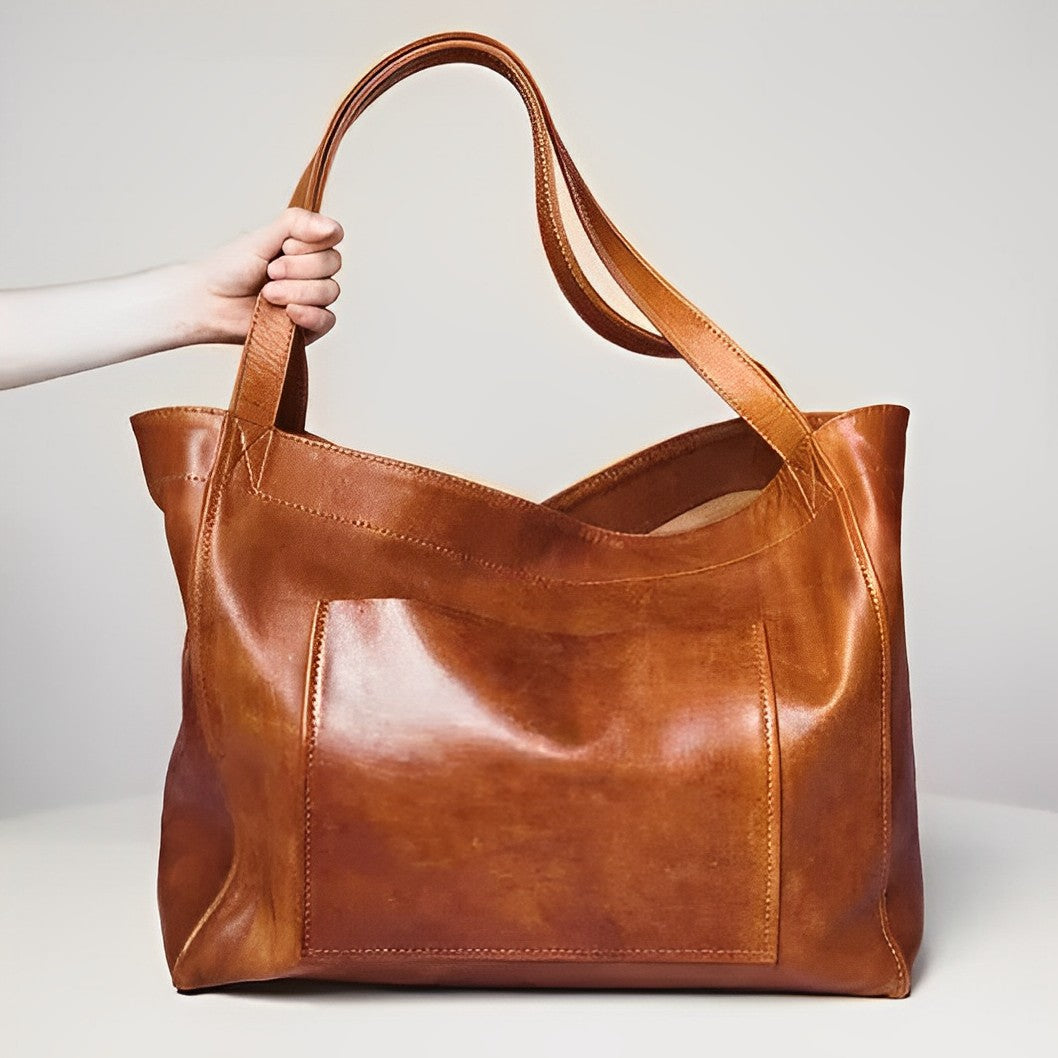 Łucja - Vintage Leather Big Handbag