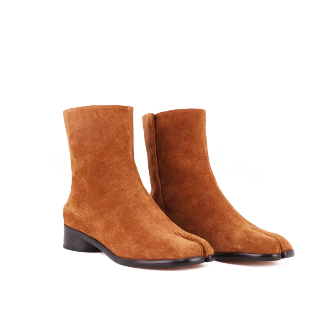 Clémentine Split-Toe Leather Boots