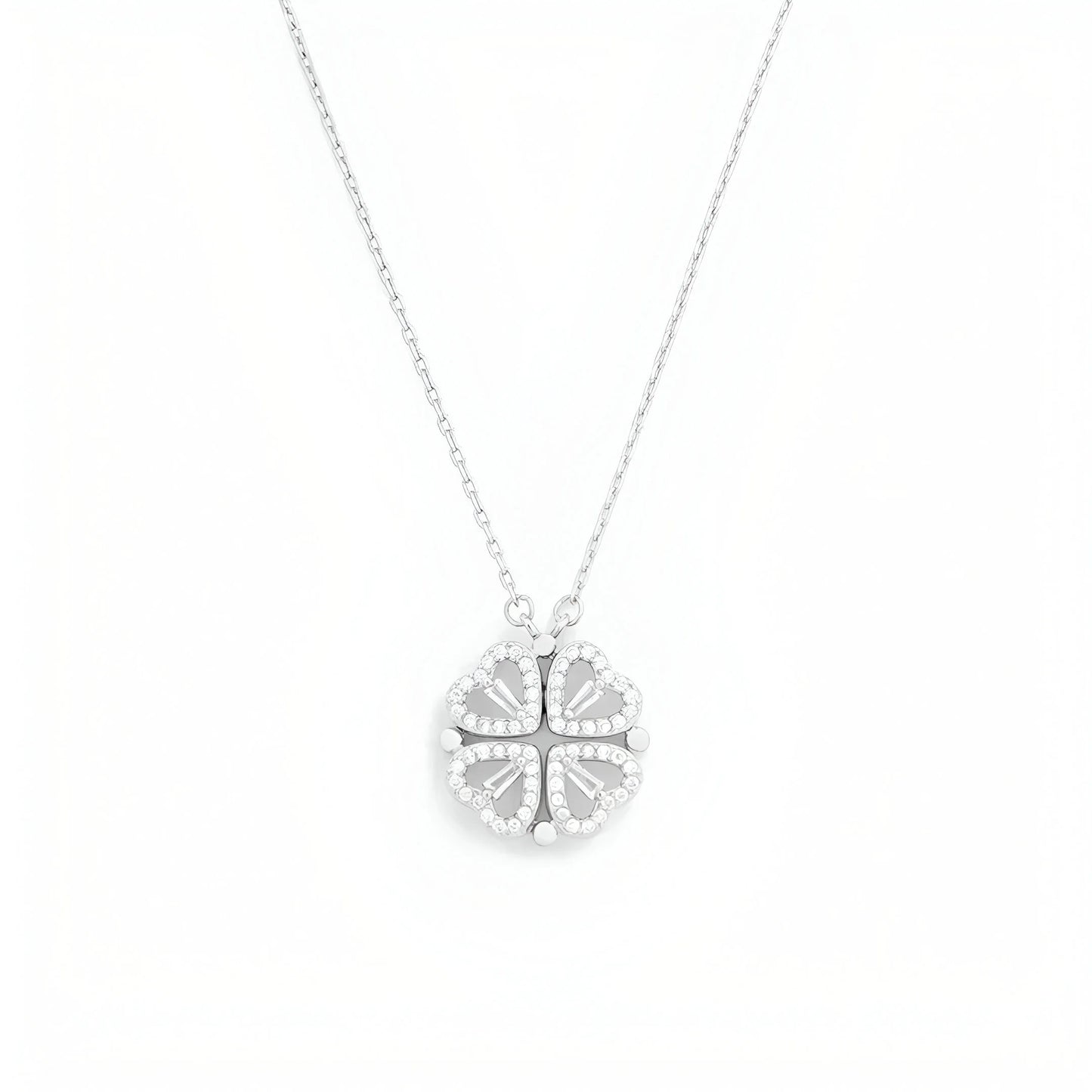 Celesta Clover Heart Pendant Necklace