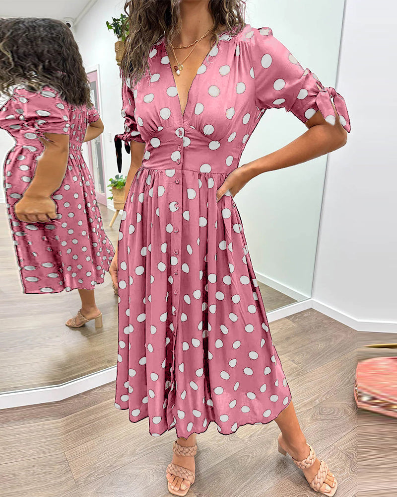 DAISY | ELEGANT DRESS WITH MODERN POLKA DOTS