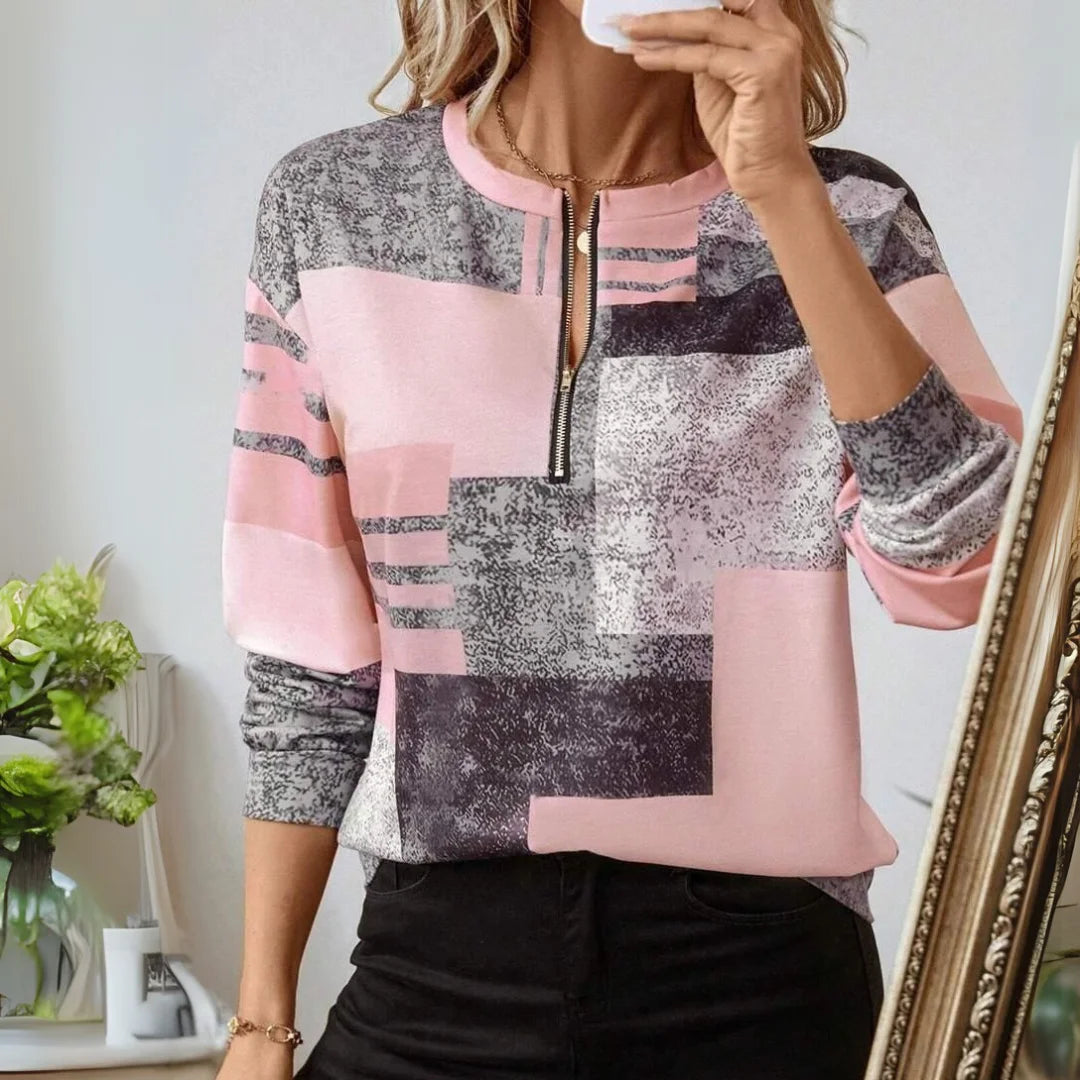 Tessa - Vintage Colorblock Sweatshirt with Class