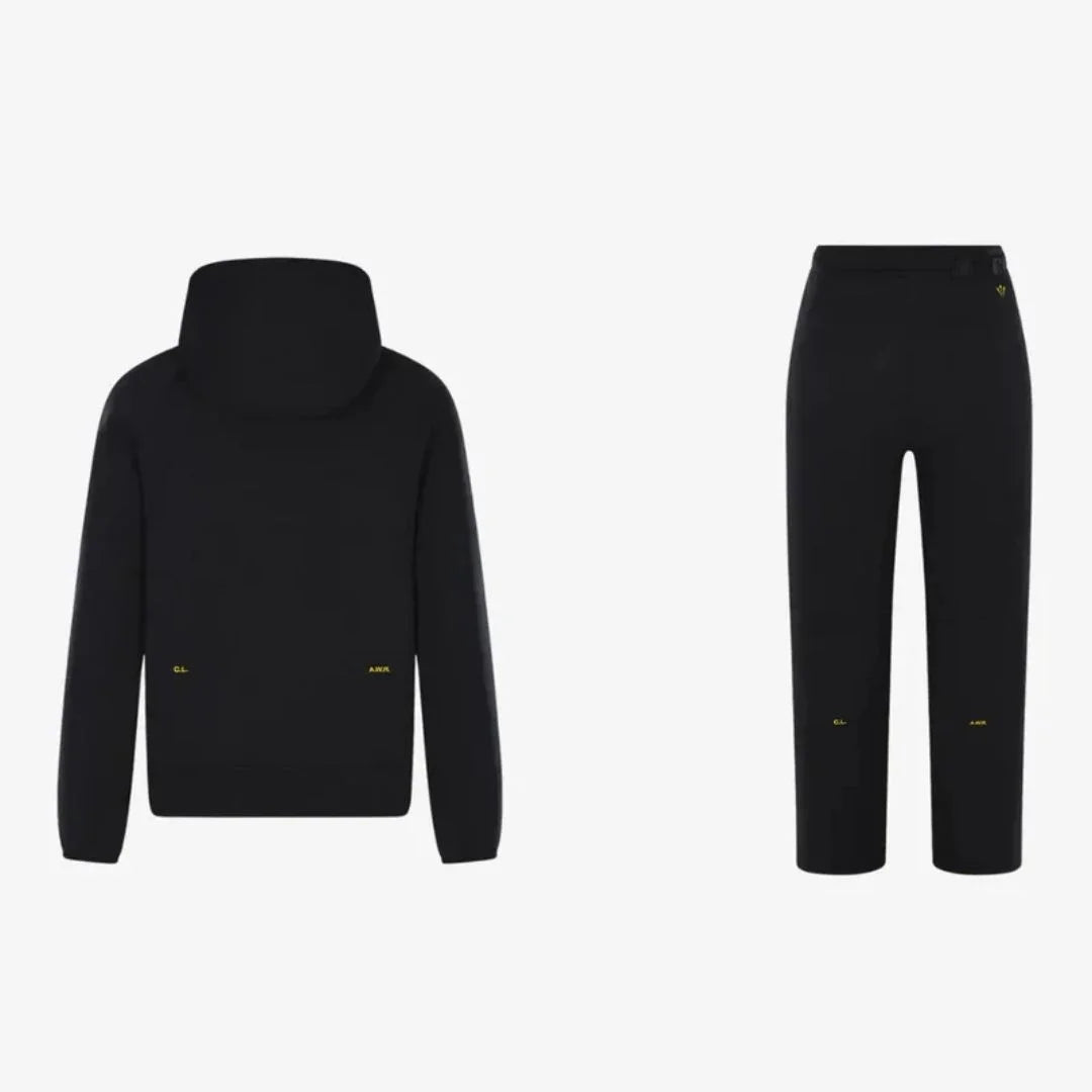 Thierry – Black Zip-Up Hooded Tracksuit Set