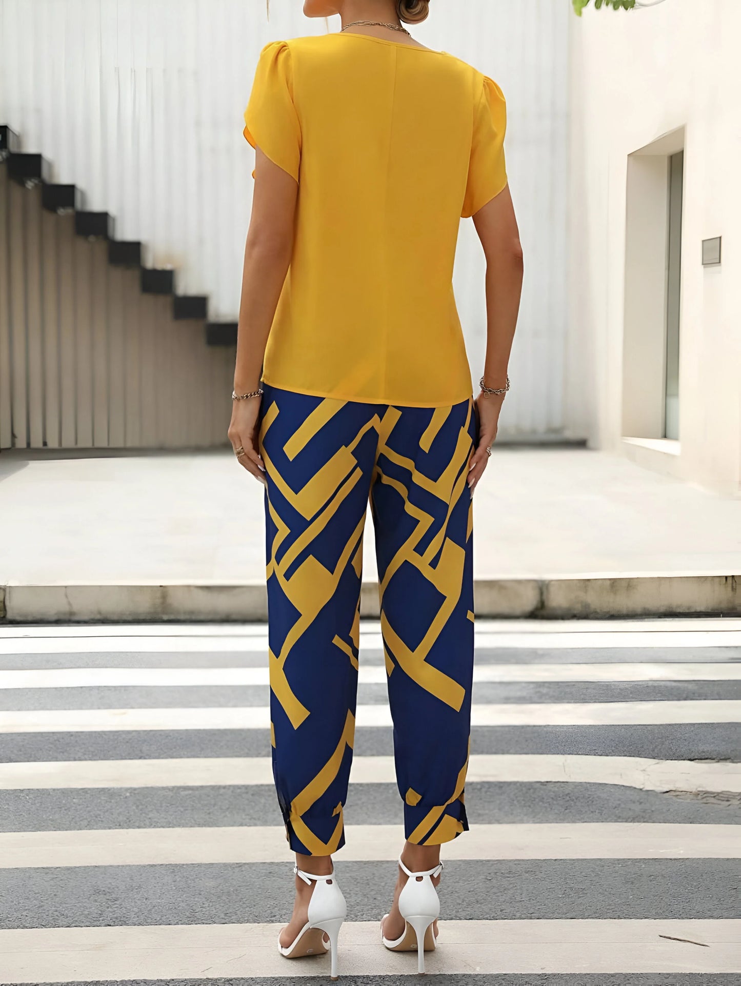 Geneviève - 2 piece Blouse and Pants limited edition set
