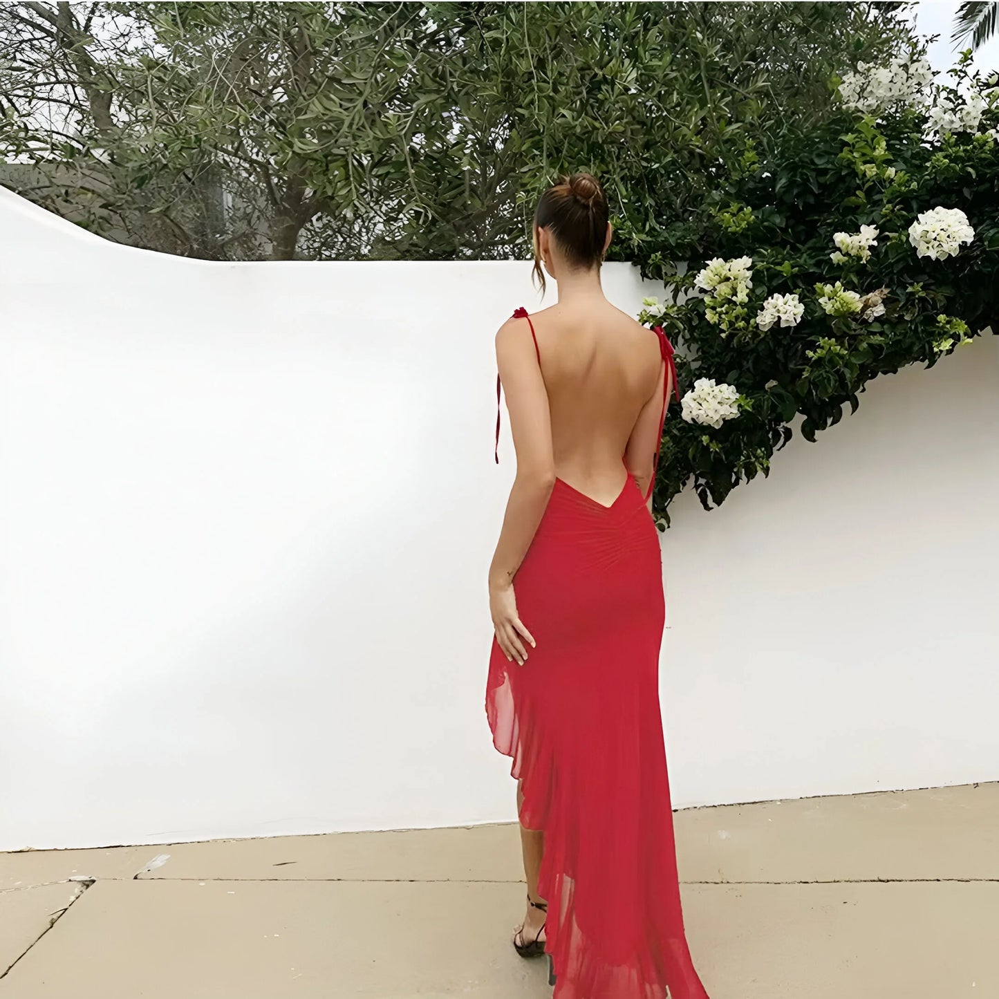 Élodie Cutout Red Dress