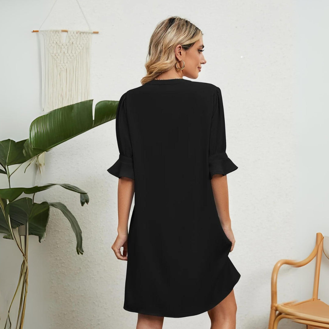 Ester - Comfortable V-Neck Dress