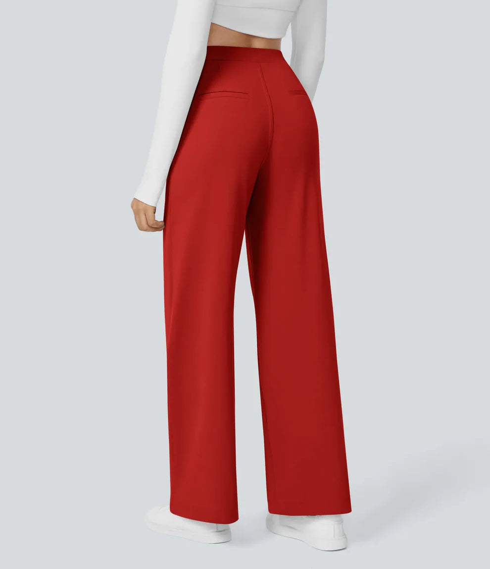 Aela – Sleek High Waist Wide Leg Trousers