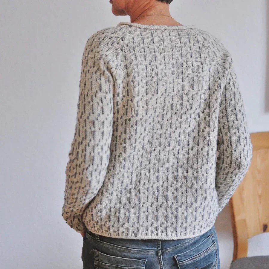 Signe – Retro Sweater with Raindrop Pattern