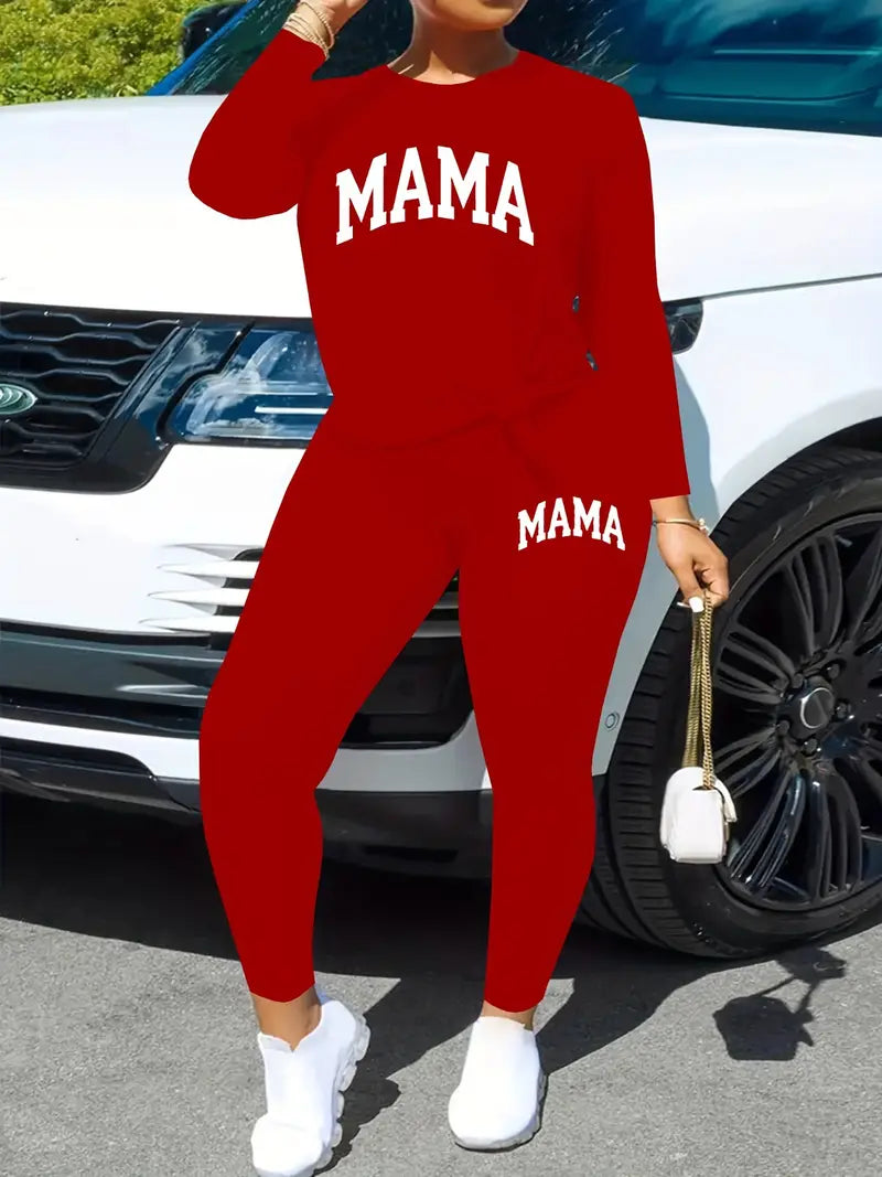 Przybysława - Mama Print Set with Skinny Pants