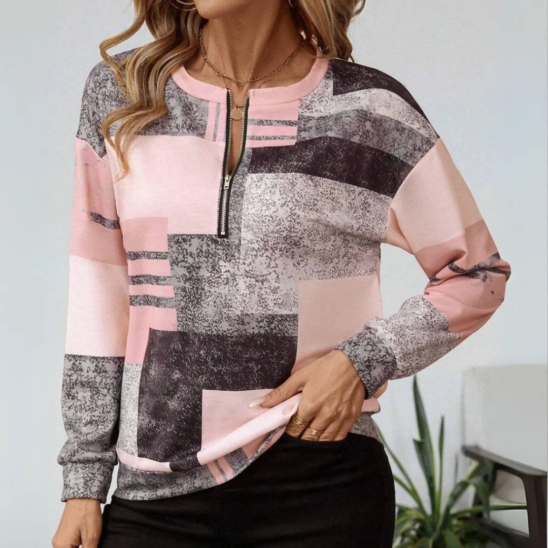 Tessa - Vintage Colorblock Sweatshirt with Class