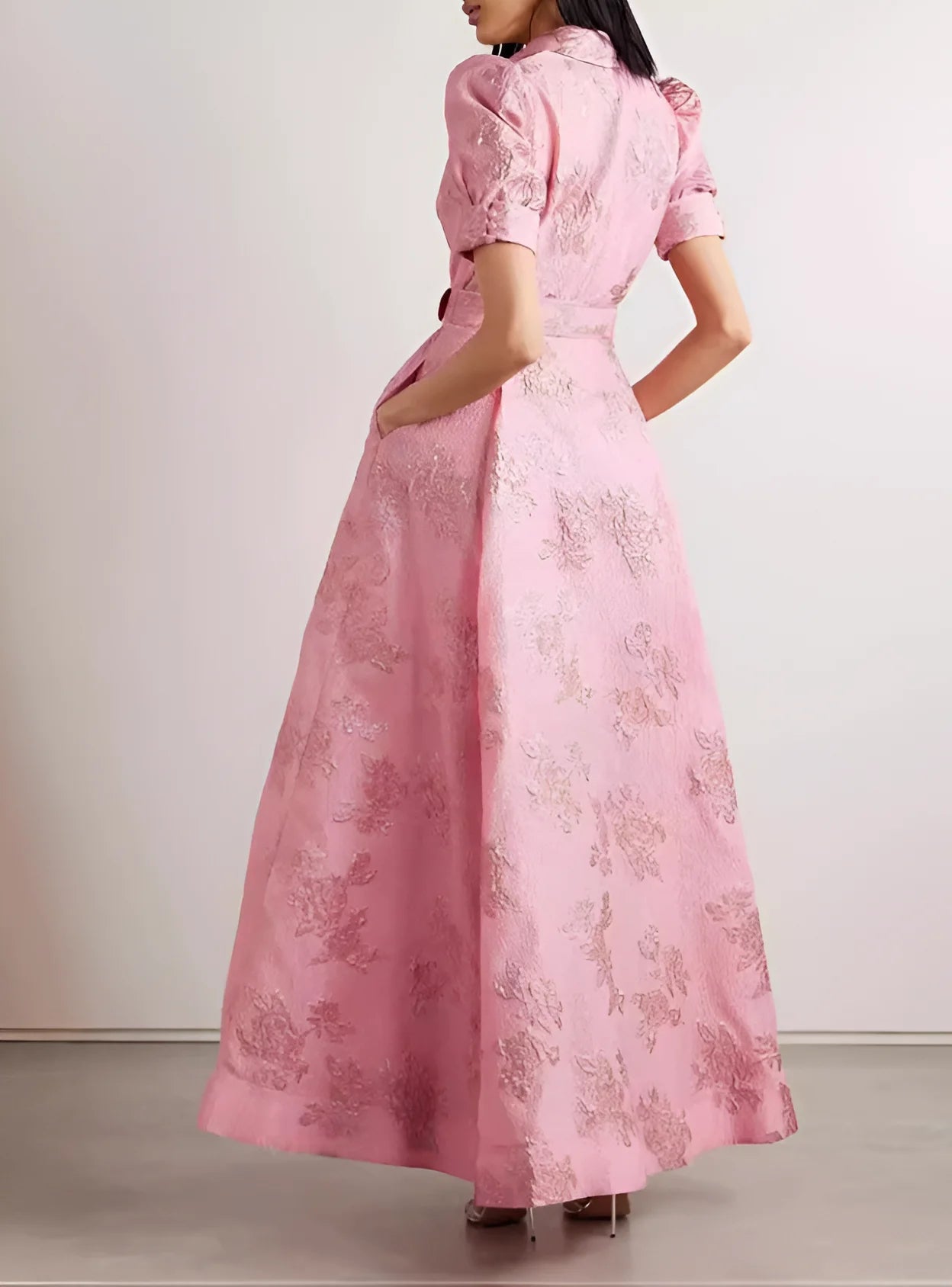 Éliane - Elegant Retro Belted Maxi Dress