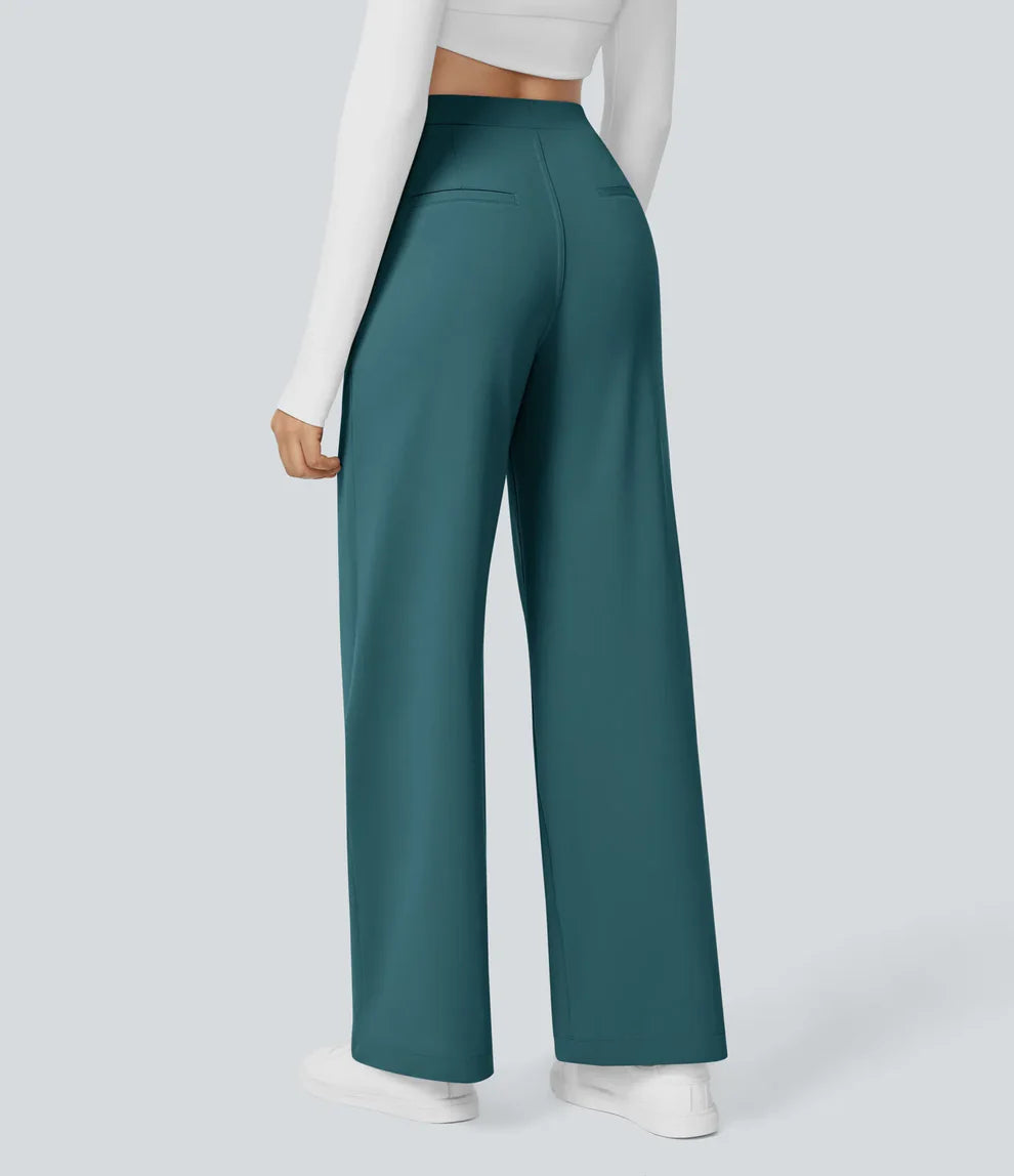 Aela – Sleek High Waist Wide Leg Trousers
