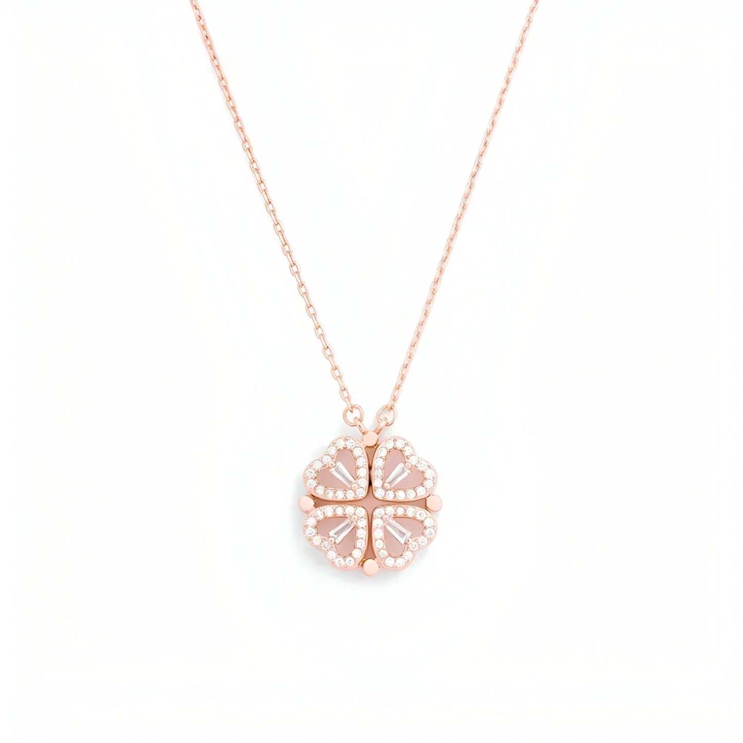 Celesta Clover Heart Pendant Necklace