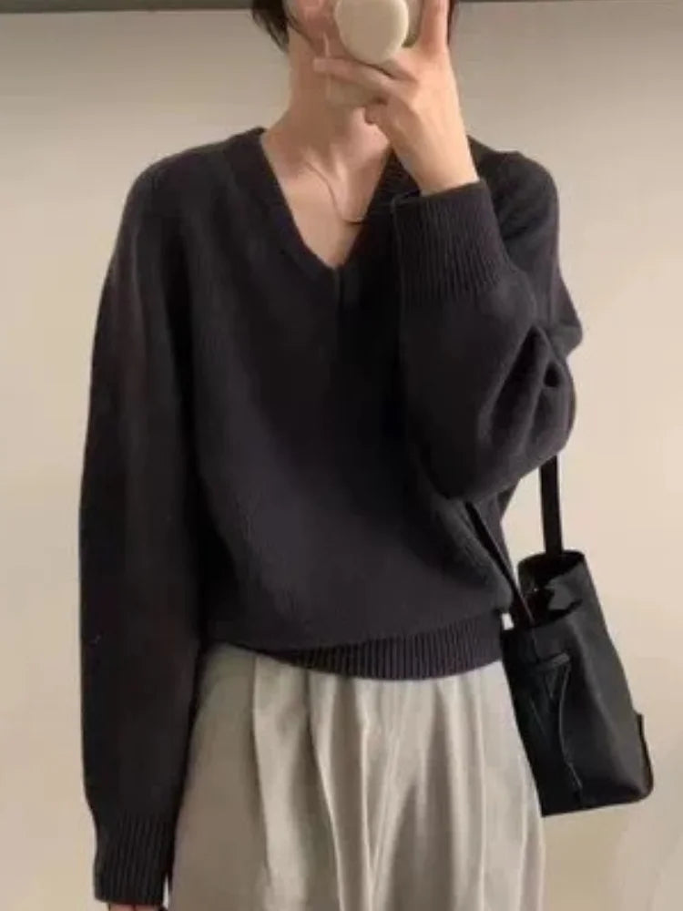 Céline - V-Neck Pure Wool Sweater