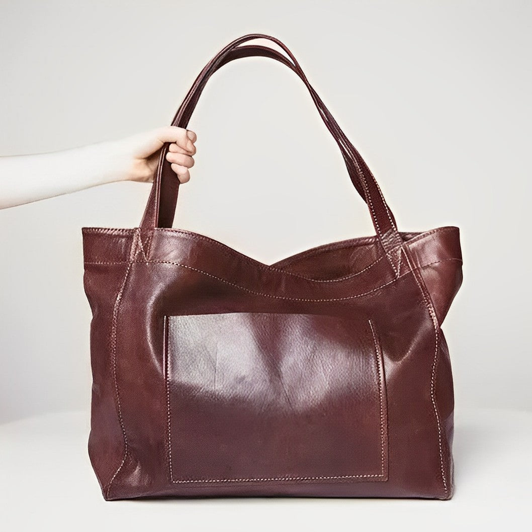 Łucja - Vintage Leather Big Handbag