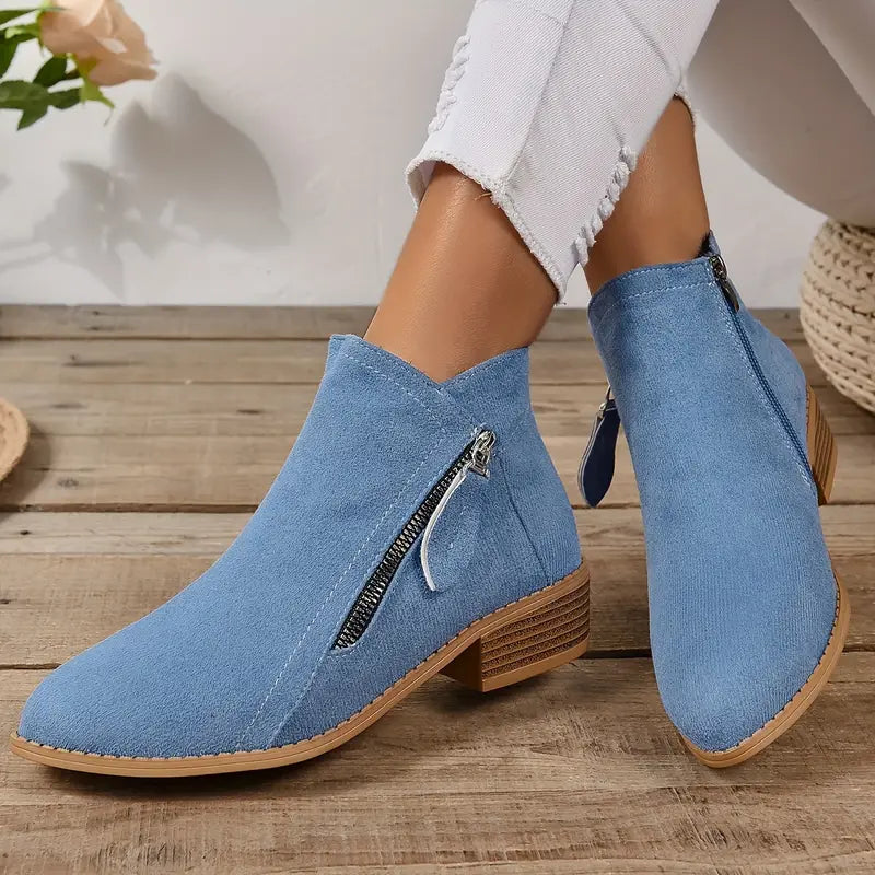 MAAIKE - RETRO ZIP ANKLE BOOTS