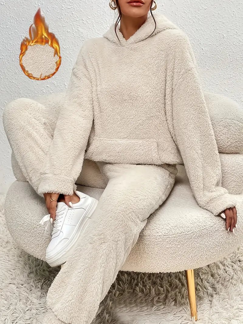 Bogudarzyna - Teddy Pants Set with Hood and Pocket