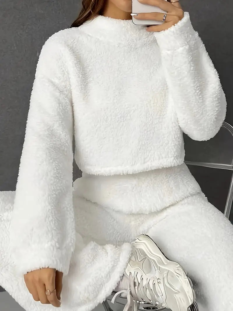 Jasnomira - Faux Fur Two-Piece Set